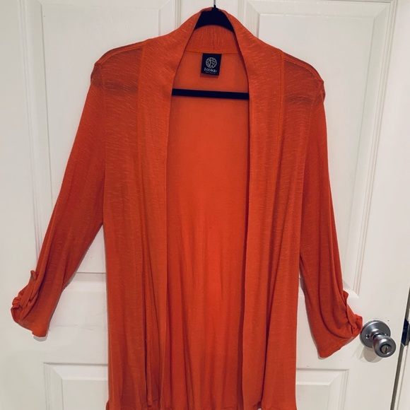 Set of 3-Rayon Spring/Summer Cardigans with Sleeve Tab … Blue, Orange and Gray - Picture 5 of 12